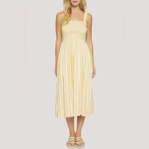 Lost + Wander Sunburst Glow Stripe Midi Sundress